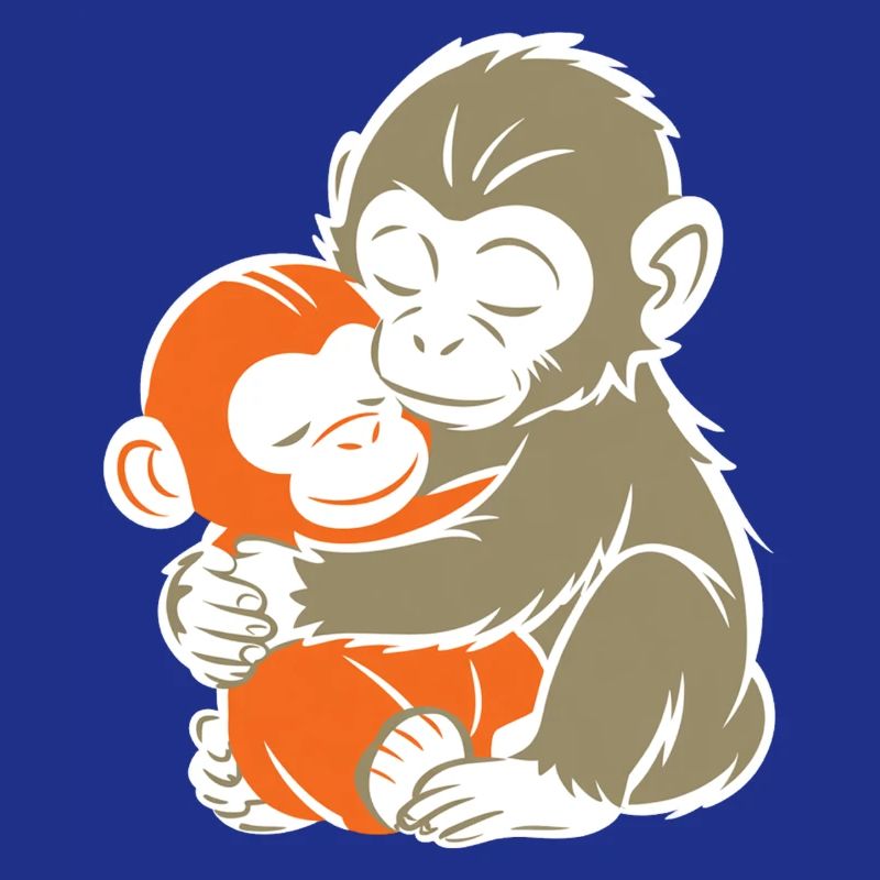 Hugging Monkey Duo