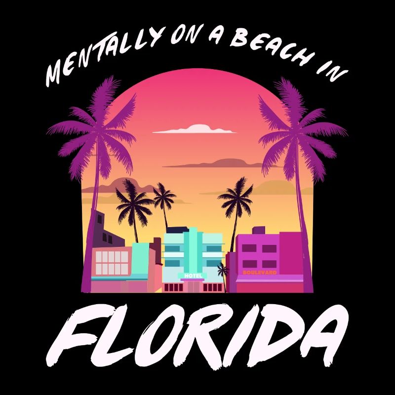 Florida Retro Sunset Beach Vibe