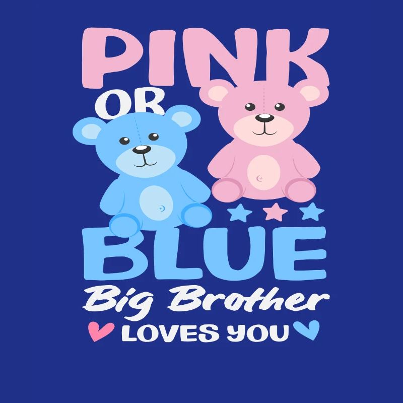 Pink Oder Blau Großer Bruder Liebt Dich