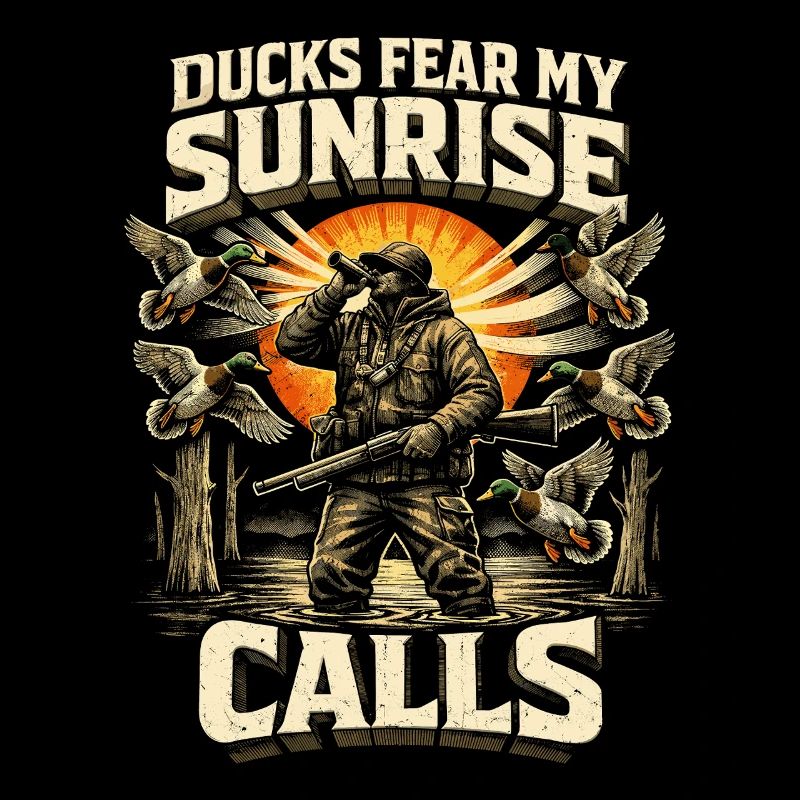 Chasse aux canards Canards Craignent Mes appels au lever du soleil