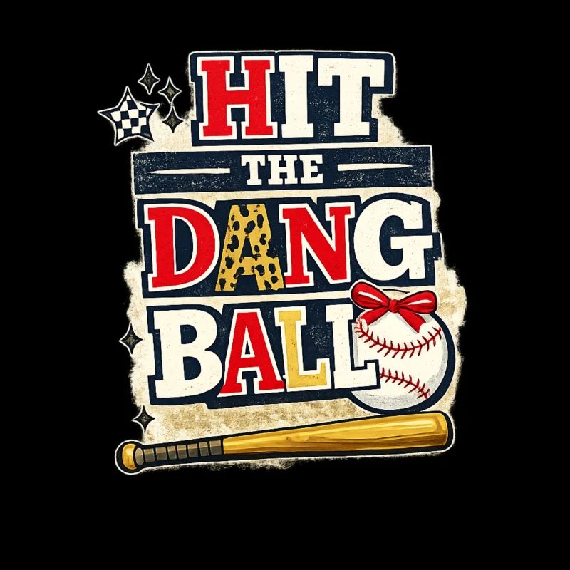 Hit the Dang Ball Baseball Shirt – Funny Tee