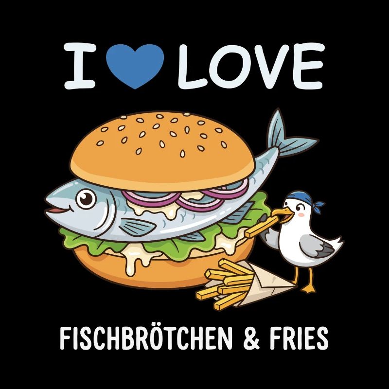 Fischbrötchen Burger Nordsee Humor