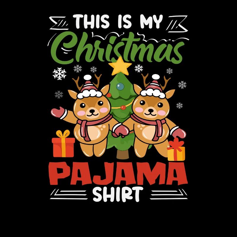 Voici mon renne en pyjama de Noël