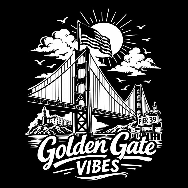 Golden Gate Vibes Monument de la Skyline de San Francisco