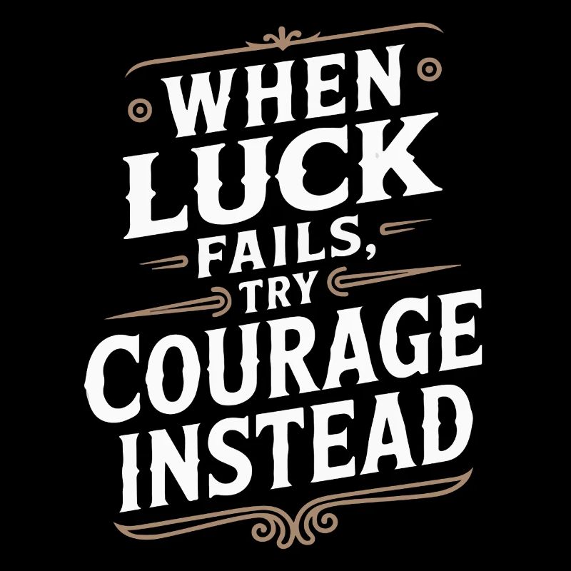 Citation vintage Le courage sur la chance