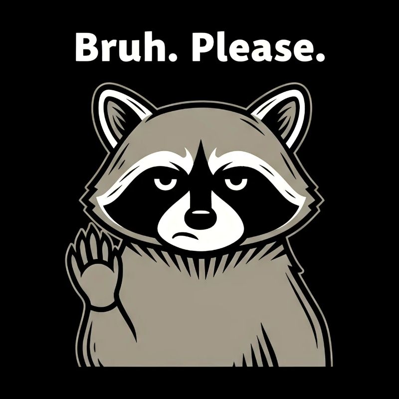 Bruh Please Waschbär Meme