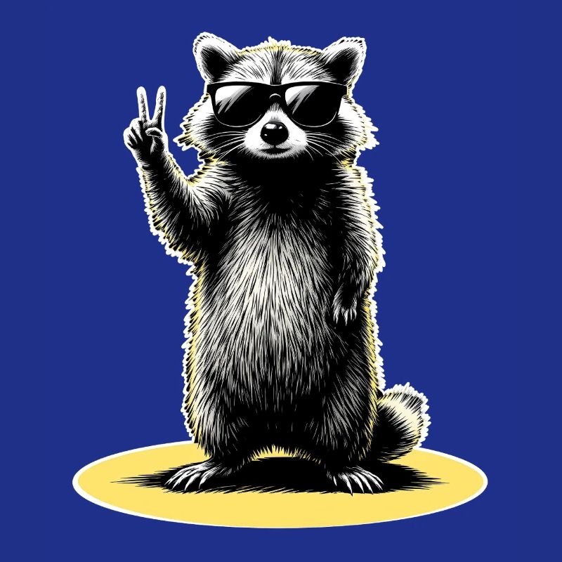 Waschbär Peace