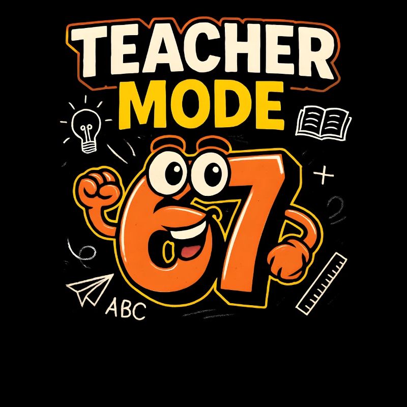 Six Seven 67 Enseignant École de mode Humour Drôle de mème