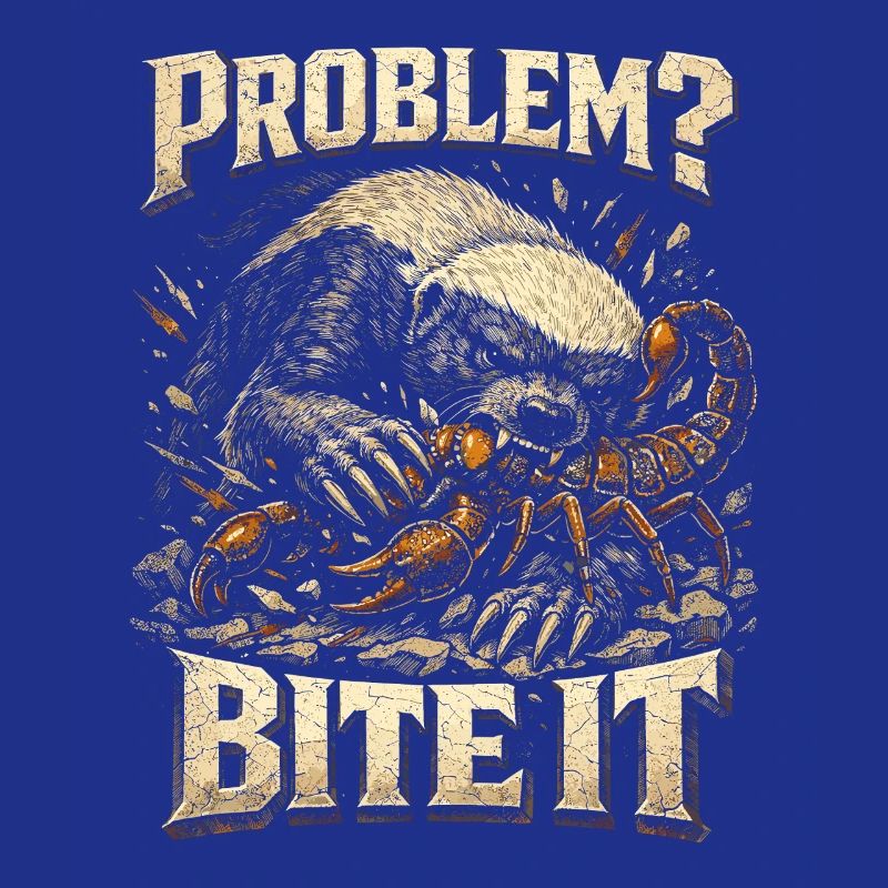 Honigdachs Honey Badger Tier Problem? Bite It