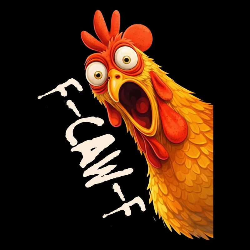 F-Caw-F Chicken Rooster Funny Meme Graphic