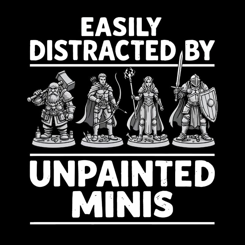 Les figurines non peintes distraient