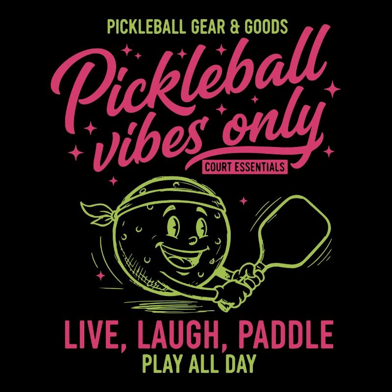 Pickleball Vibes Only Funny Player Love Pickleball