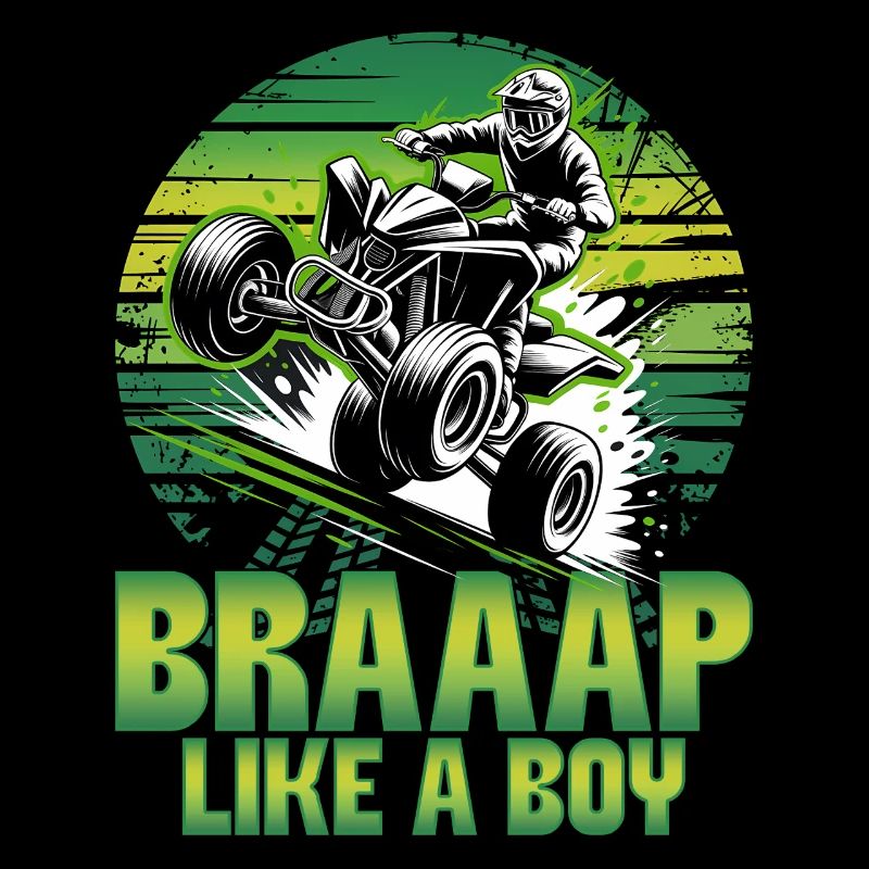 Quad ATV Boy Men Four Wheeler