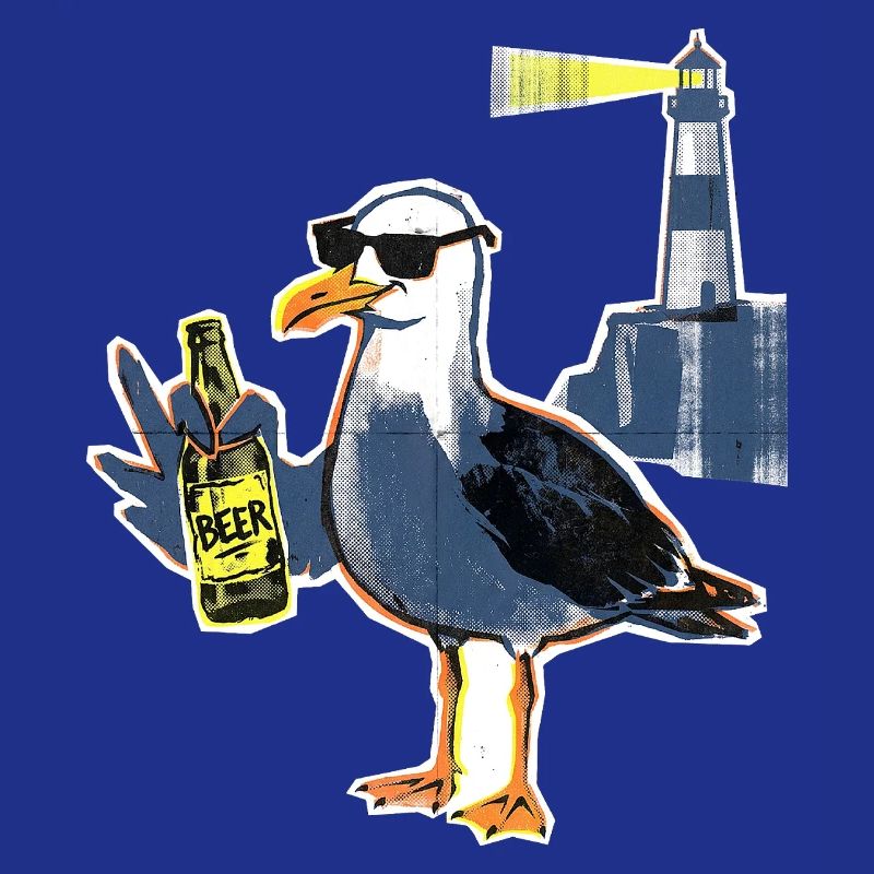 Coole Möwe Leuchtturm Bier
