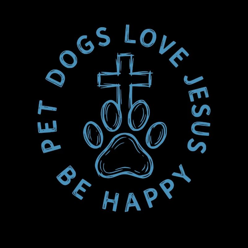 Les chiens de compagnie aiment Jésus Sois heureux