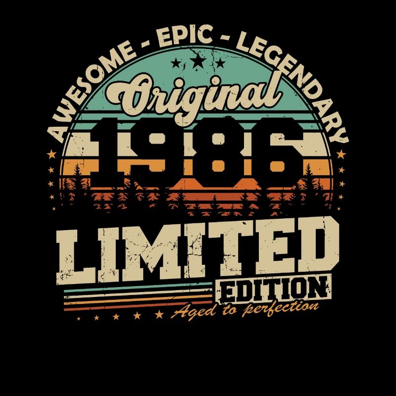 Cadeau d’anniversaire rétro vintage original de 1986
