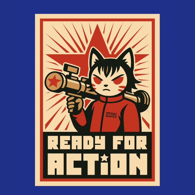 Retro Cat Commando: Ready for Action