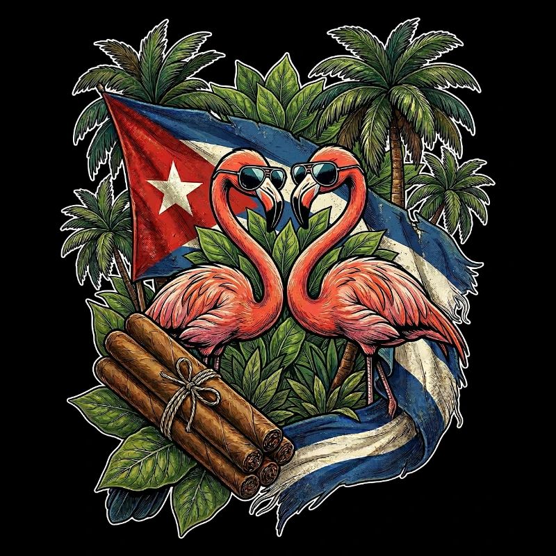 Flamant flamant drapeau cubain