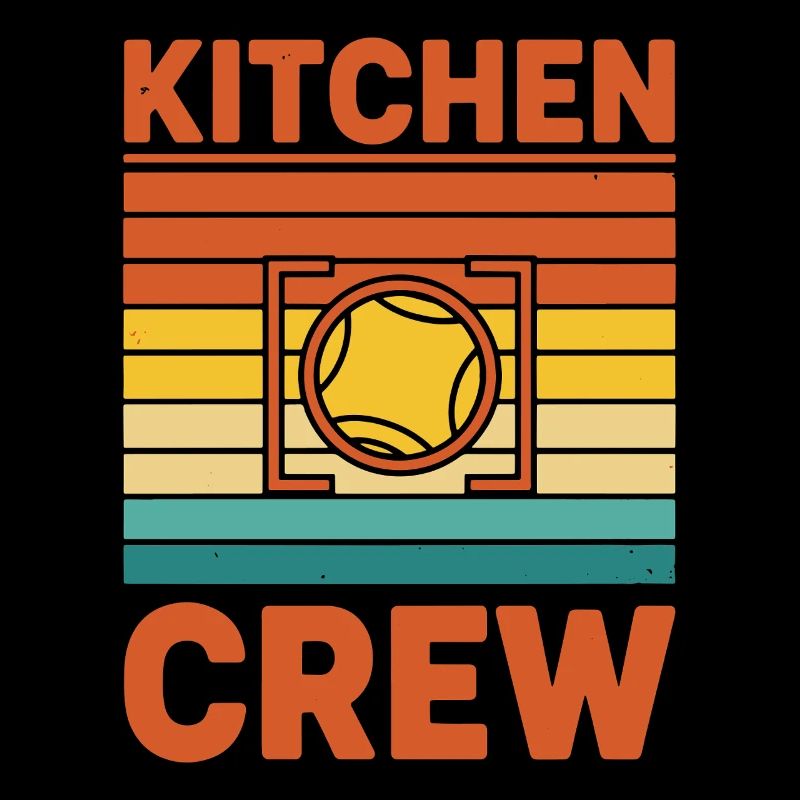 Pickleball Funny Kitchen Crew Player Love
