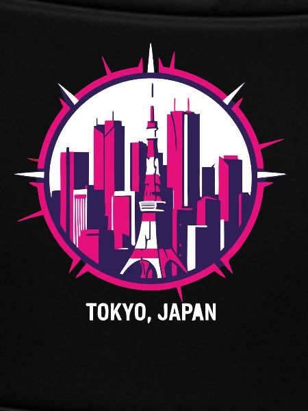 Tokyo Japan Skyline Compass