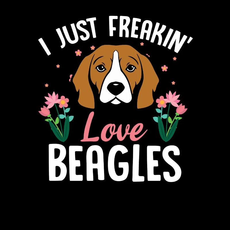 T-shirt fleuri Beagle Love
