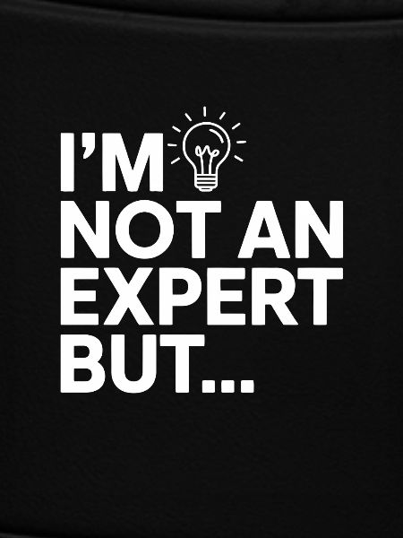 Ich bin kein Experte, aber...