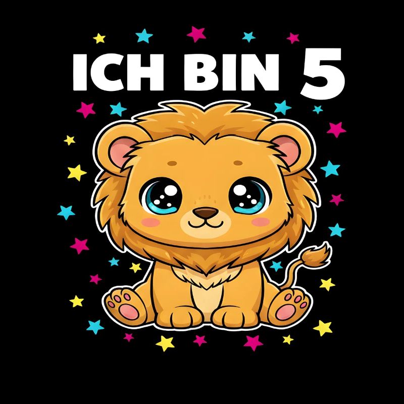 Ich bin 5 - Süßes Löwe zum 5. Geburtstag