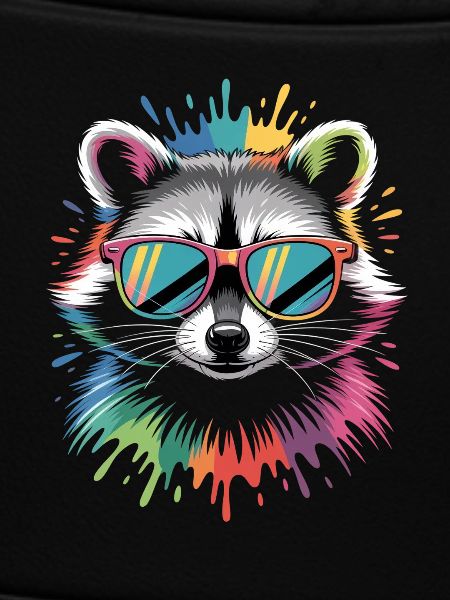 Waschbär Farbexplosion