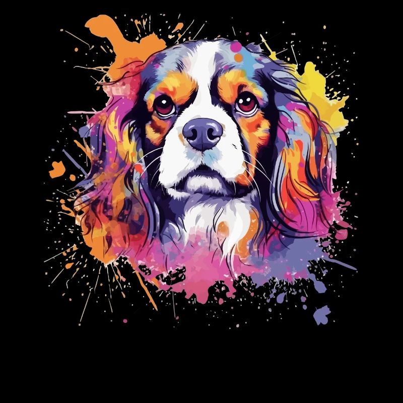 Cavalier King Charles Spaniel Splash Art