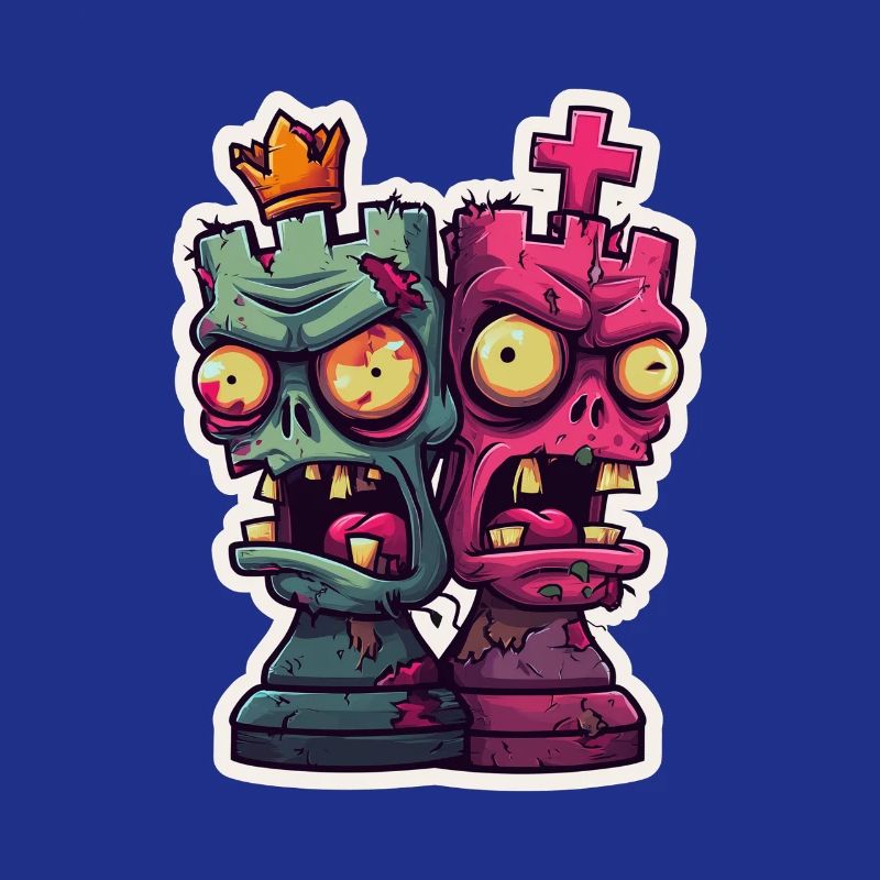 Chess Zombie Figures Design for Men Gift
