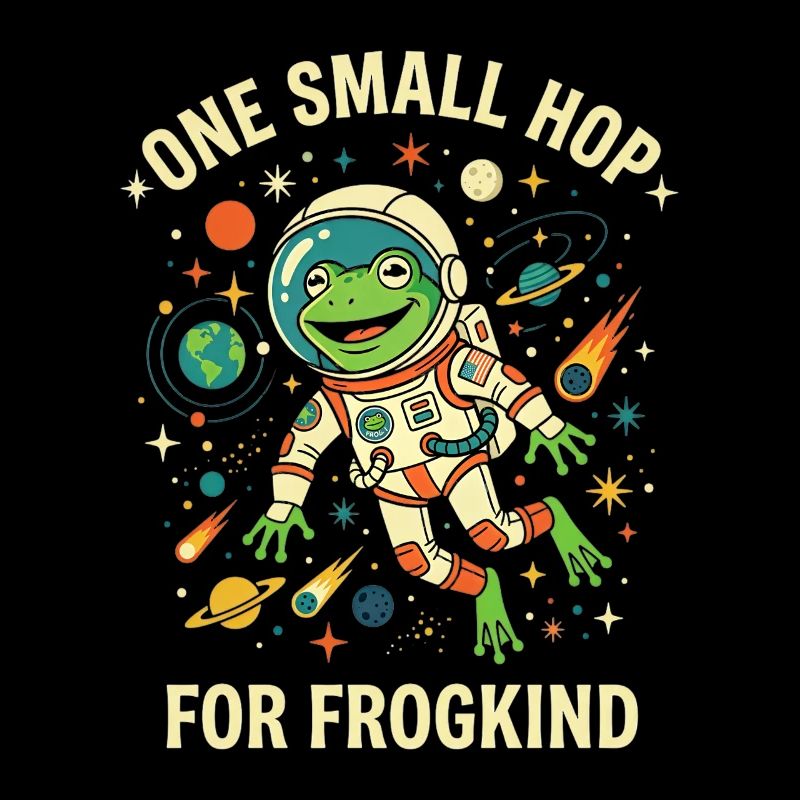 One Small Hop For Frogkind Space Frog Astronaut