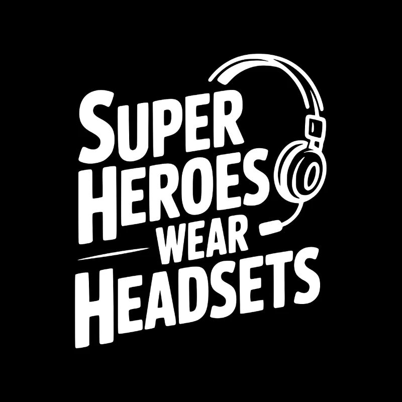 Superhelden tragen Headsets
