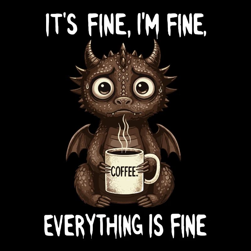 Its Fine Im Fine Kaffee Drachen Humor