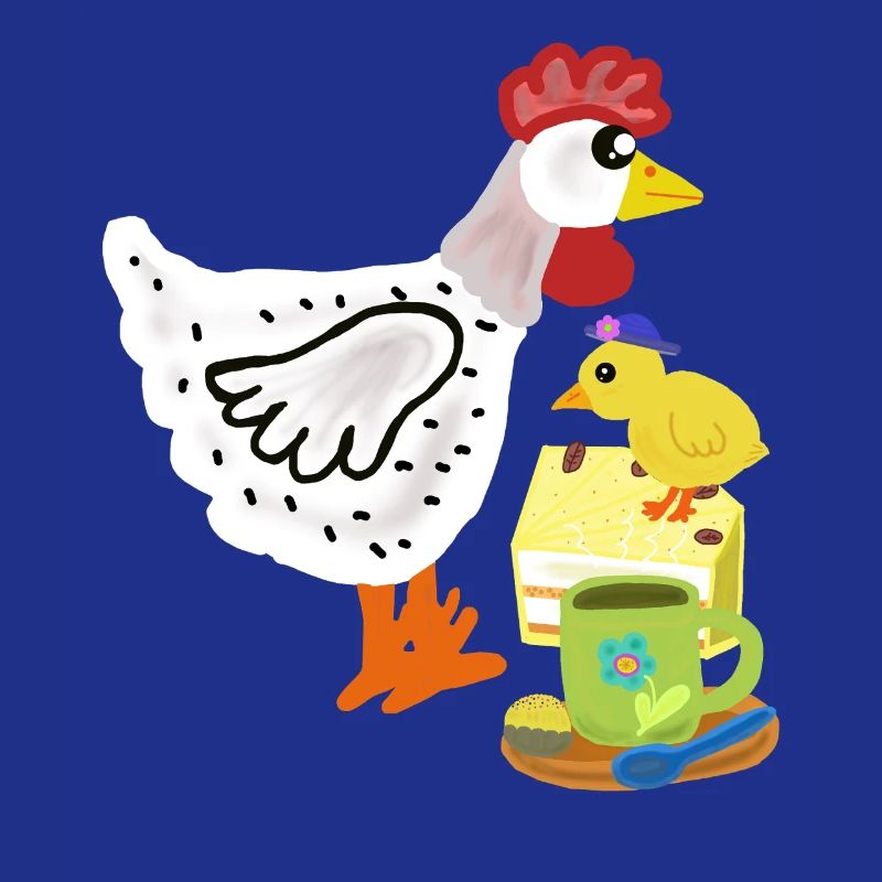 Breakfast Chicken Cake Chick Duo