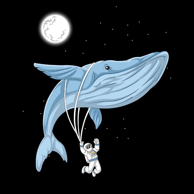 Astronaute baleine spatiale volant dans un rêve galactique