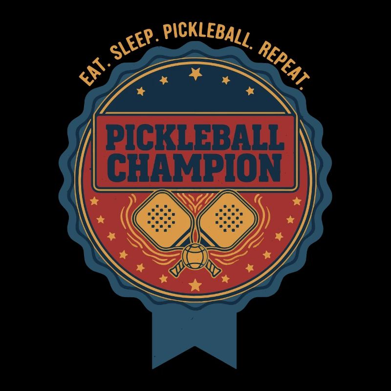 Champion de Pickleball Manger Sommeil Pickleball Répéter