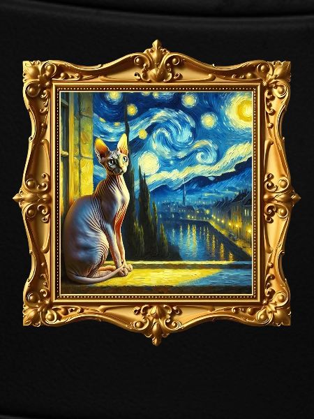 Sphynx Cat Starry Night