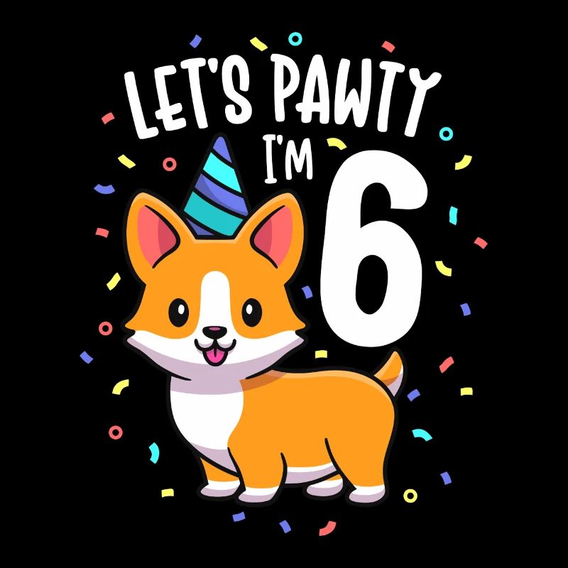 Confettis pour fête d’anniversaire de corgi