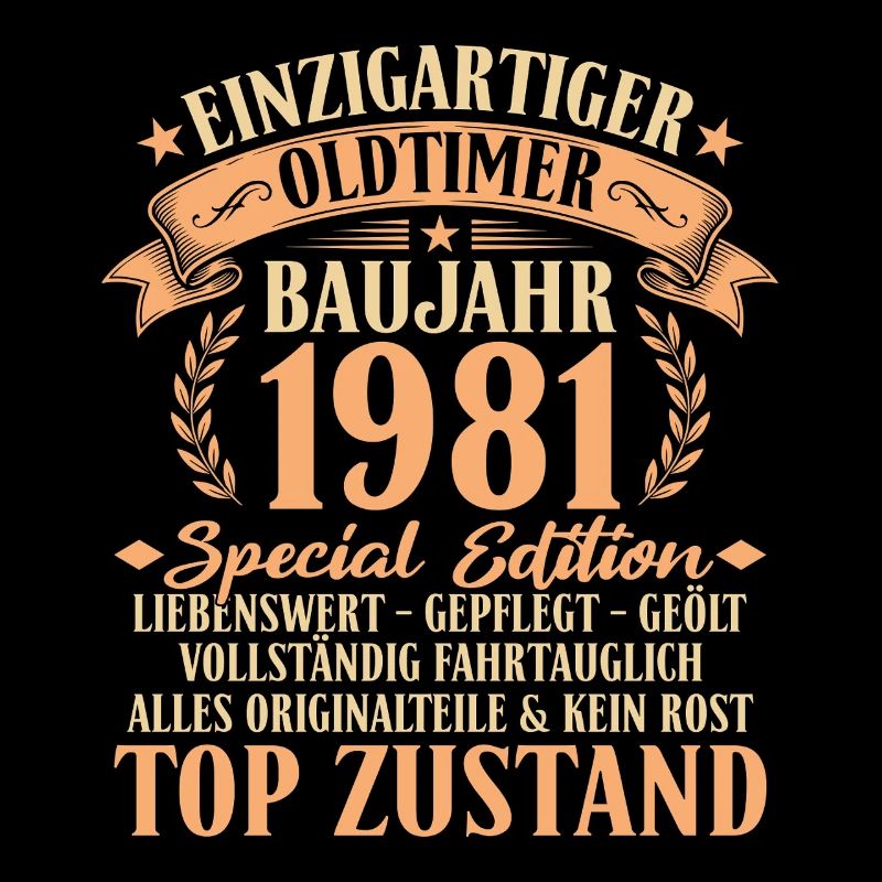 1981 Baujahr Oldtimer 45. Geburtstag Geschenkidee