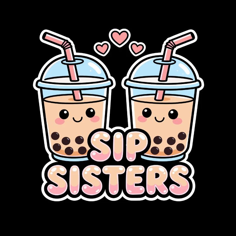 Sip Sisters Boba Tea Süße Bubble Tea Besties