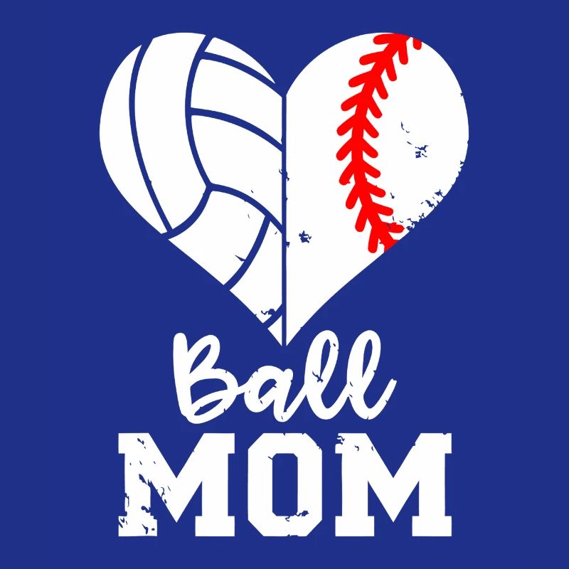 Ball Mom Heart Split