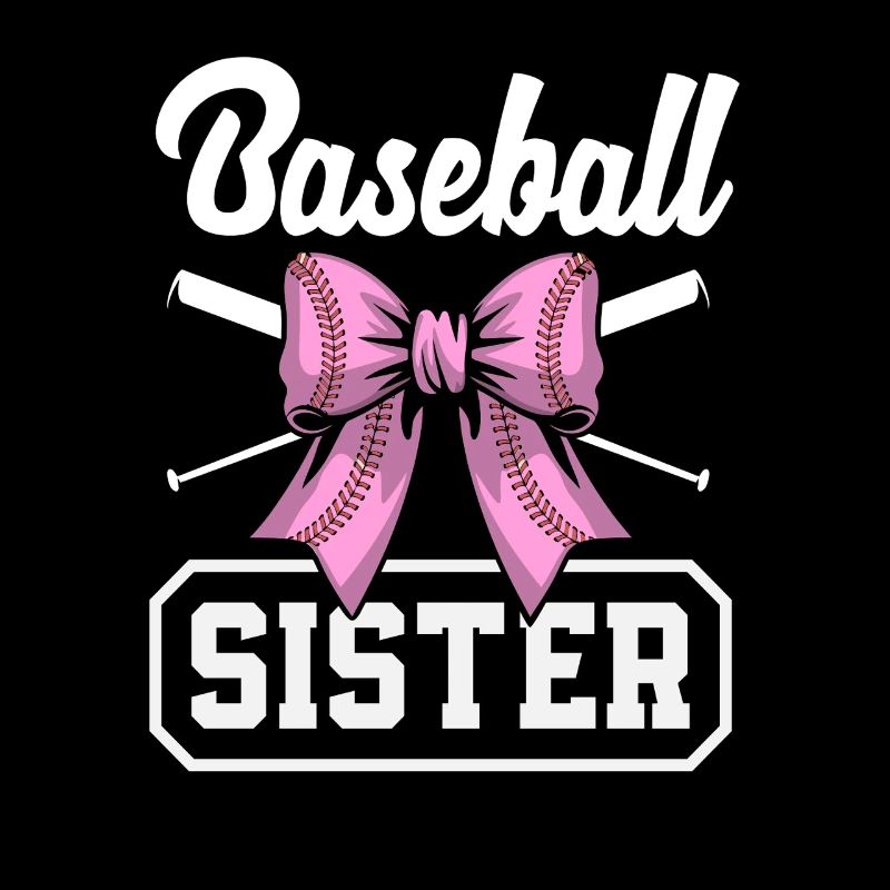 Baseball Sœur Bow Bat Rose