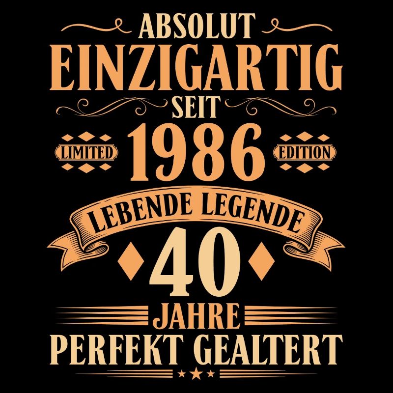 Einzigartig seit 1986 - 40. Geburtstag Vintage