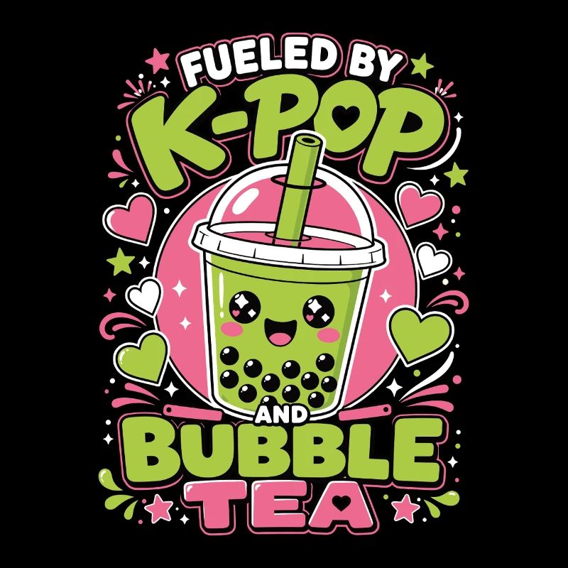 K-Pop Bubble Tea Boba Kawaii Shirt