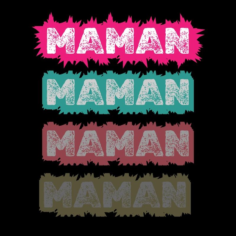 Maman Vintage Coloré – Design Pop Rétro pour Mère