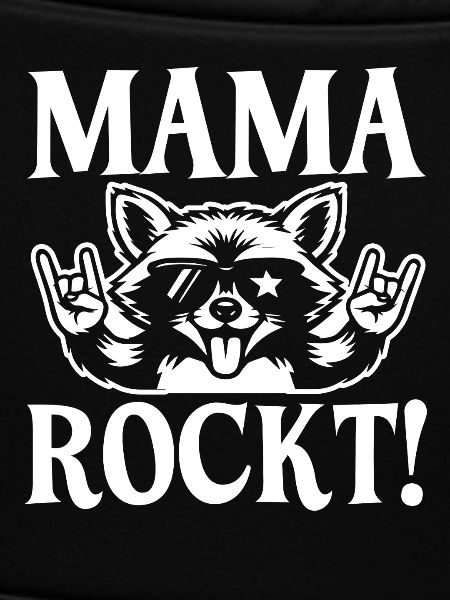 Waschbär Mutter Coole Rocker Mama