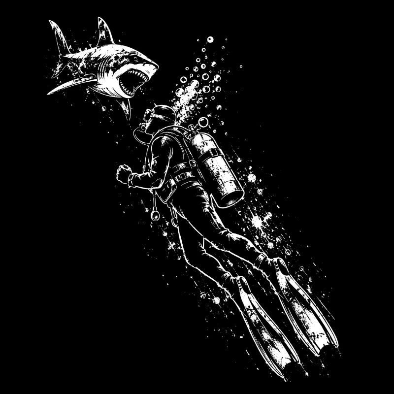 Diver Shark Underwater Shirt