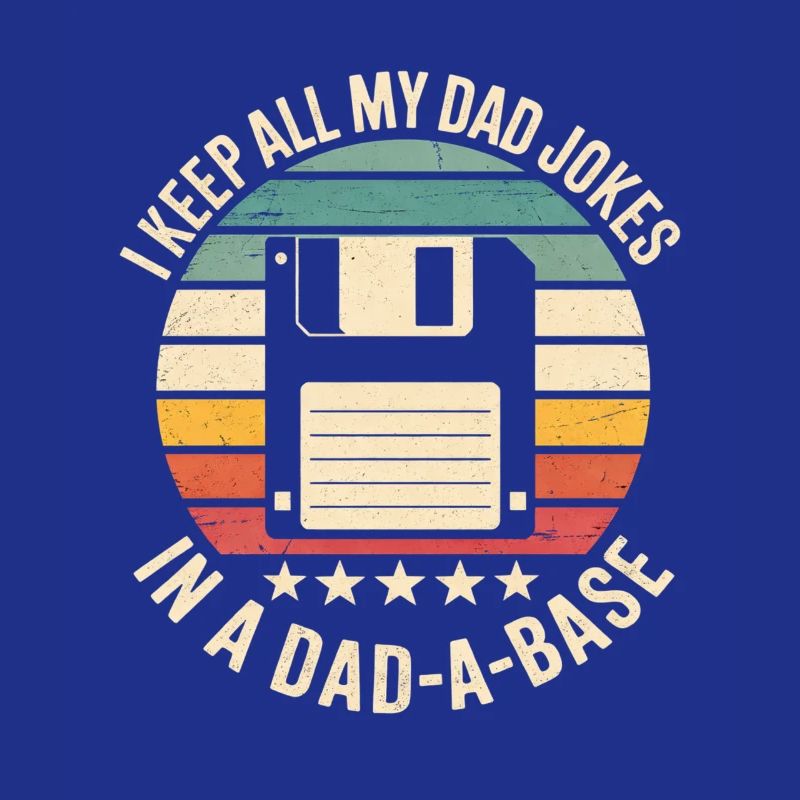 Retro Floppy Disk Humor Dad Jokes Database Database