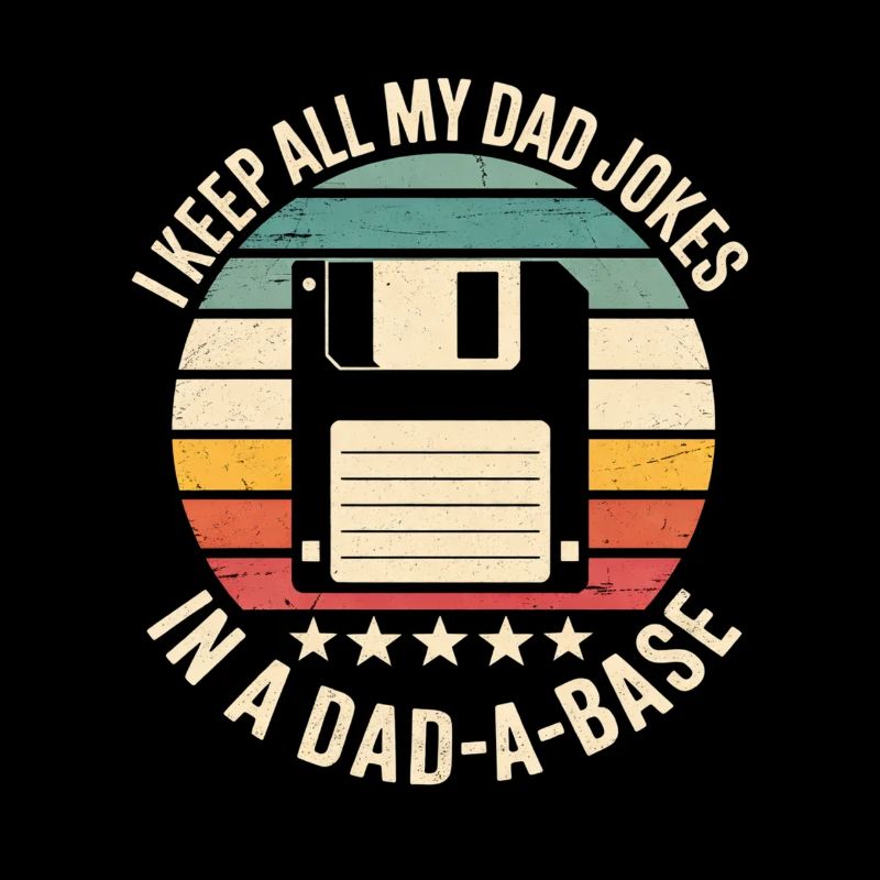 Retro Diskette Humor Dad Witze Database Datenbank