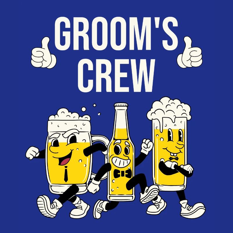 Funny Bräutigams Crew Bier